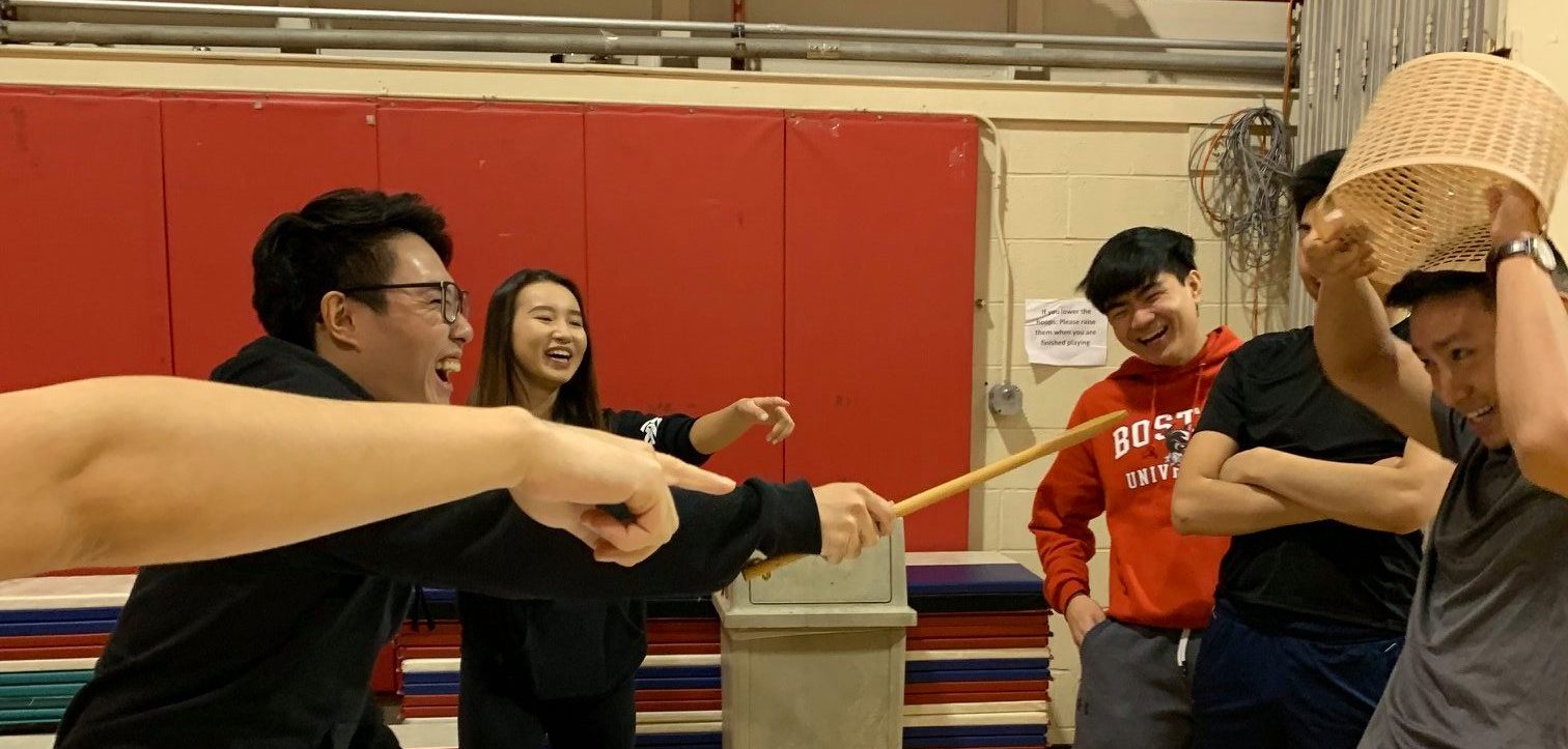 Students playing activity